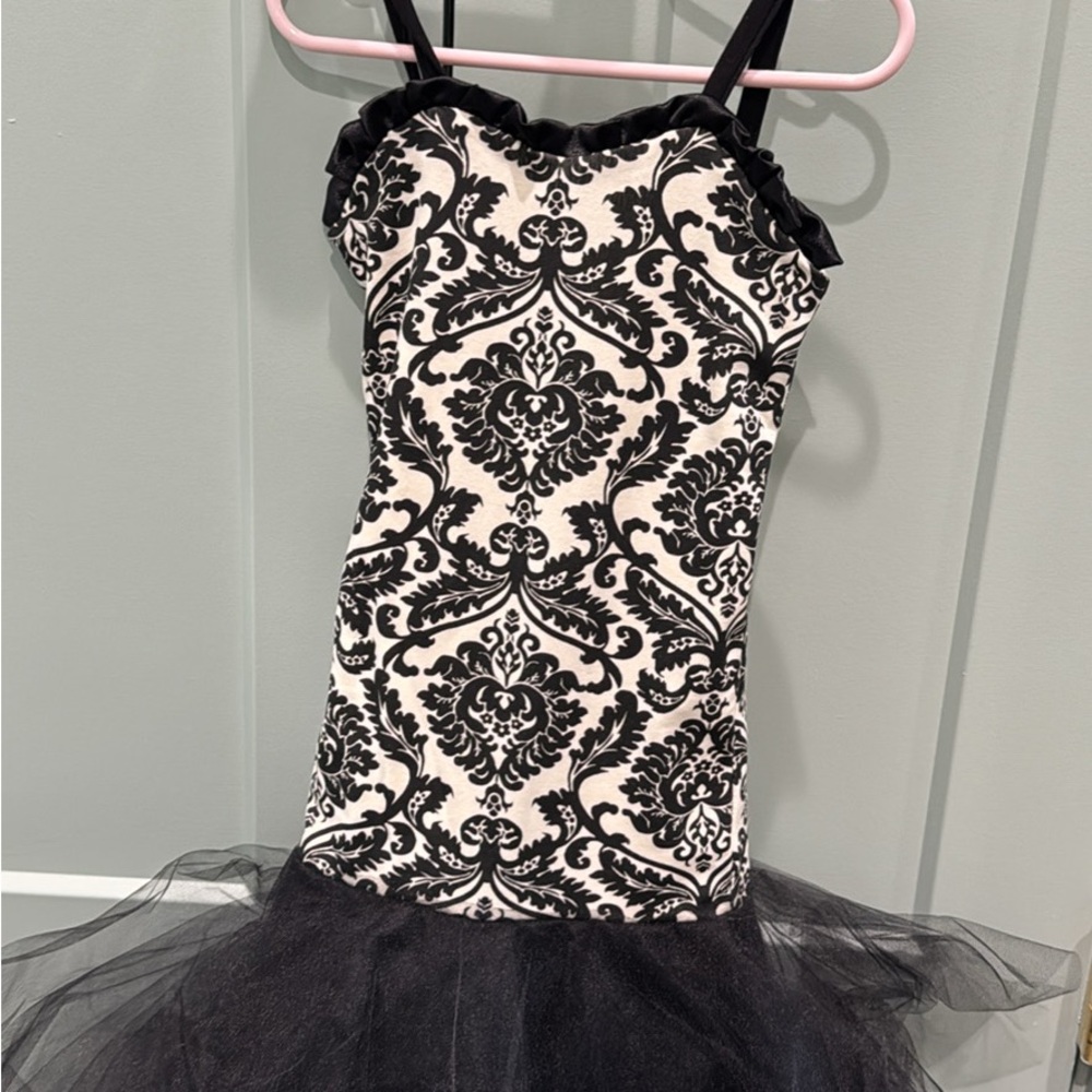 Elegant Black and White Kids Dress Custom
